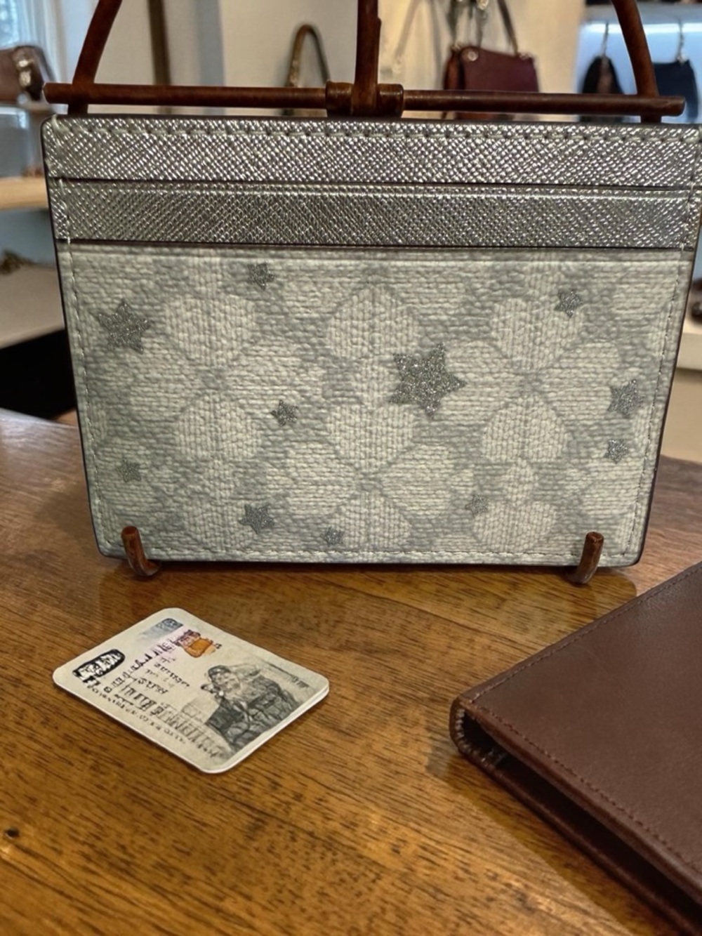 kate spade Metallic Silver Card Holder - Picture 5 of 8
